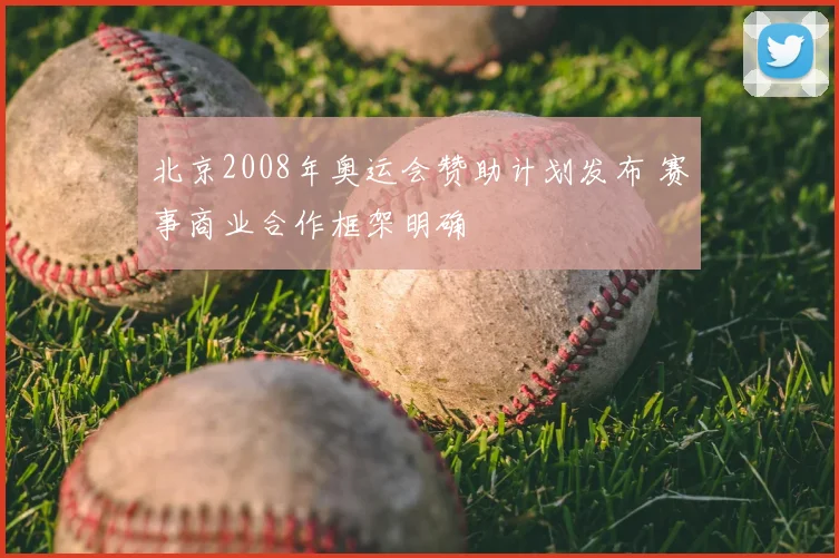 北京2008年奥运会赞助计划发布 赛事商业合作框架明确